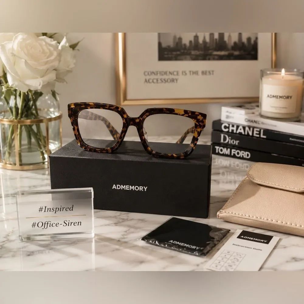 #officesiren 💃 NEW IN BOX Admemory Tortoise Shell Square Sunglasses